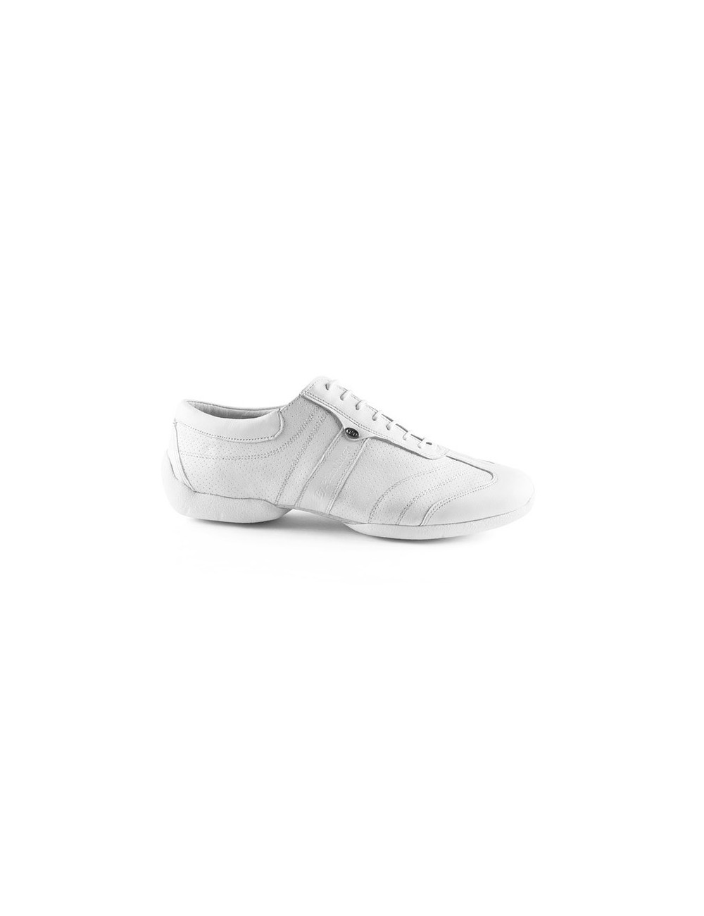 Zapatillas blancas en piel para bailar salsa hombre