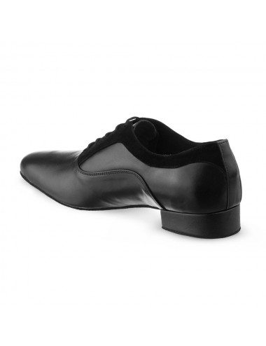 Zapato de baile de hombre negro en piel
